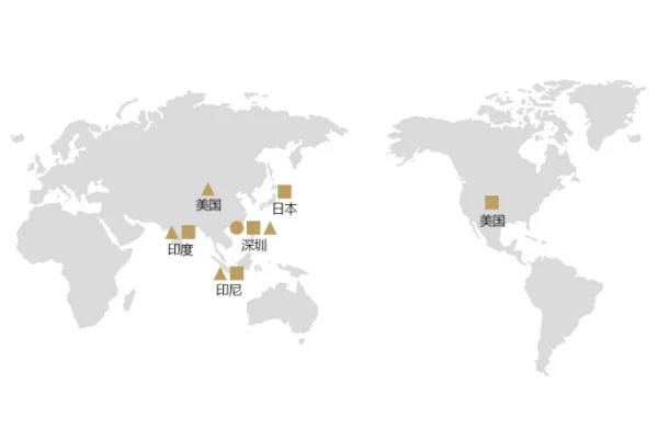 Four production bases worldwide